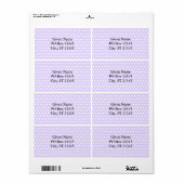 ライトラベンダー(白水玉模様) ラベル (フルシート)