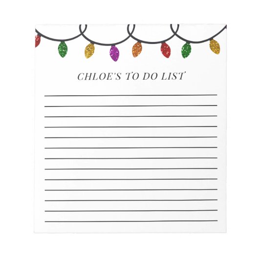 ライトリスト文字列を実行するにはクリスマスメモ帳 ノートパッド (正面)