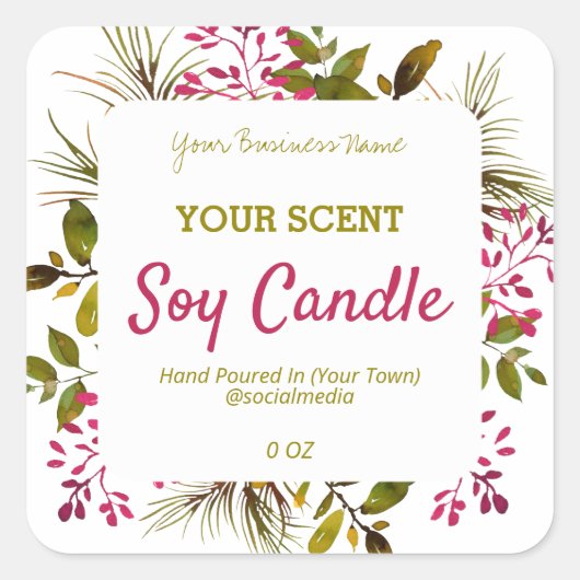 ライトリーフスプレー製品ラベル スクエアシール (正面)