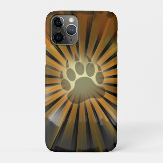 ライトレイのクマ プライドフラグ ベアパウ Case-Mate iPhoneケース (裏)