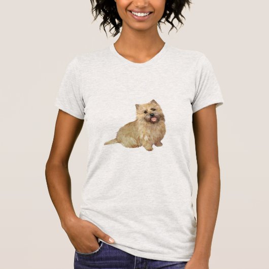 ライトレッドのケアン・テリア Tシャツ (正面)