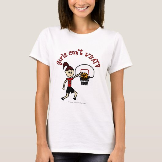 ライトレッド女子バスケットボール Tシャツ (正面)
