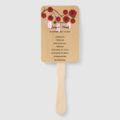 ライトレッド素朴フローラメイスンジャーズ結婚ズ ハンドファン (正面)