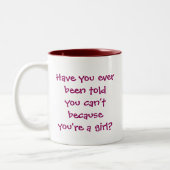 ライトレッド農家ガール ツートーンマグカップ (左)