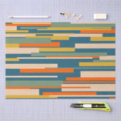 ライトレトロモダン抽象芸術幾何学模様 薄葉紙 (クラフト)