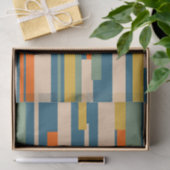 ライトレトロモダン抽象芸術幾何学模様 薄葉紙 (ギフト)