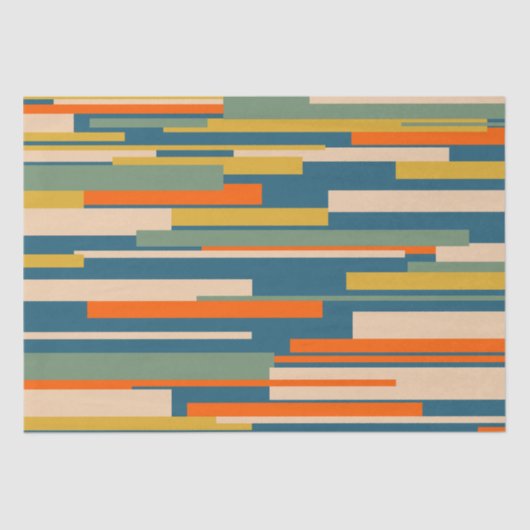 ライトレトロモダン抽象芸術幾何学模様 薄葉紙 (正面)