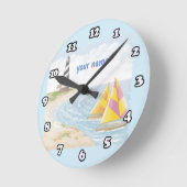 ライトワンライトハウス ラウンド壁時計 (傾斜)