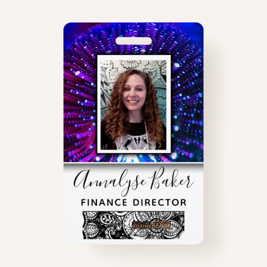 ライトワーカープロフェッショナルCNAナース写真名 バッジ (正面)