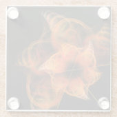 ライトワーク抽象芸術アート ガラスコースター (裏面)