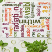 ライトワードクラウドアートプリント キッチンタオル (折り畳み)