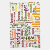 ライトワードクラウドアートプリント キッチンタオル (縦)