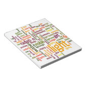 ライトワードクラウドアートプリント ノートパッド (アングル)