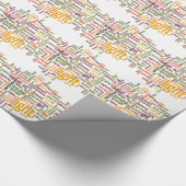 ライトワードクラウドアートプリント ラッピングペーパー (角)