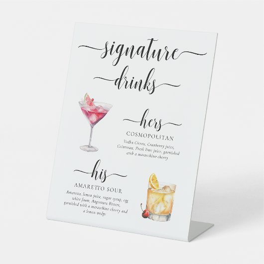 ライトンモダンミニマルシグネチャードリンク看板 台座サイン