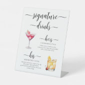 ライトンモダンミニマルシグネチャードリンク看板 台座サイン (正面)