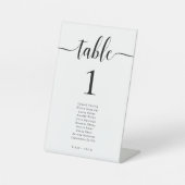 ライトンモダンミニマ結婚リストのテーブル番号 台座サイン (正面)