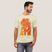 ライト付きオレンジの渦巻き Tシャツ (正面フル)
