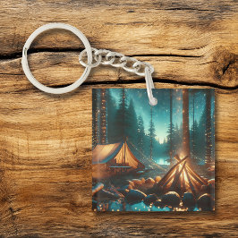 ライト付きキャンプかわいらし場 キーホルダー