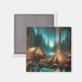 ライト付きキャンプかわいらし場 マグネット (正面/裏面)