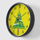 ライト付きクリスマスウィンターツリー–15044 壁時計 (傾斜)