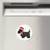 ライト付きクリスマススコットランド犬 マグネット (インサイチュ (食洗機))