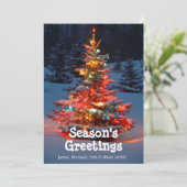 ライト付きクリスマスツリーアウトドア シーズンカード (スタンド正面)