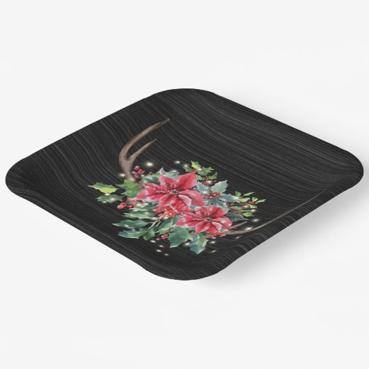 ライト付きクリスマスディアアントラー ペーパープレート (傾斜あり)