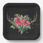 ライト付きクリスマスディアアントラー ペーパープレート (正面)