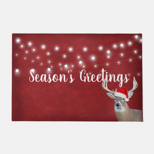 ライト付きクリスマスディアー ドアマット (正面)