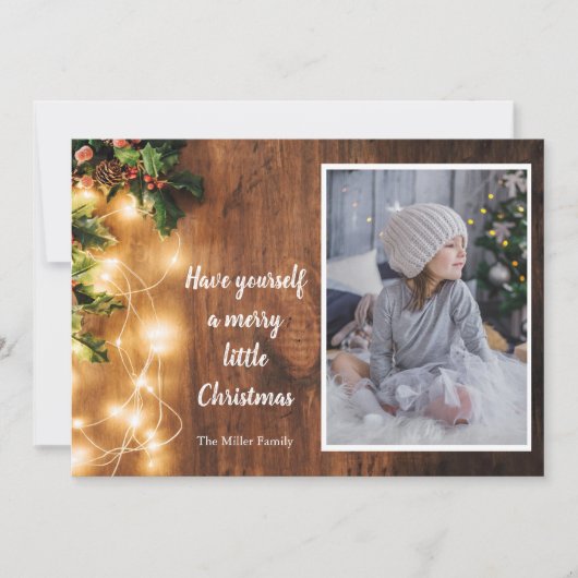 ライト付きクリスマスフォトカード シーズンカード (正面)