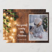 ライト付きクリスマスフォトカード シーズンカード (正面/裏面)