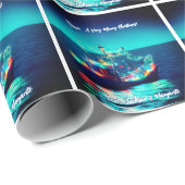 ライト付きクリスマスボート ラッピングペーパー (ロールコーナー)