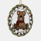 ライト付きテディベアオーナメント セラミックオーナメント (右)