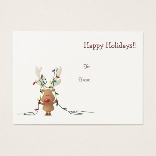 ライト付きトナカイのクリスマスプレゼントラベル (正面)