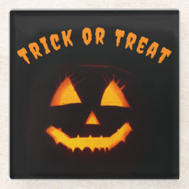 ライト付きハロウィーンのカボチャのちょうちん ガラスコースター