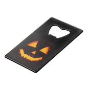 ライト付きハロウィーンのカボチャのちょうちん クレジットカード栓抜き (裏面アングル)