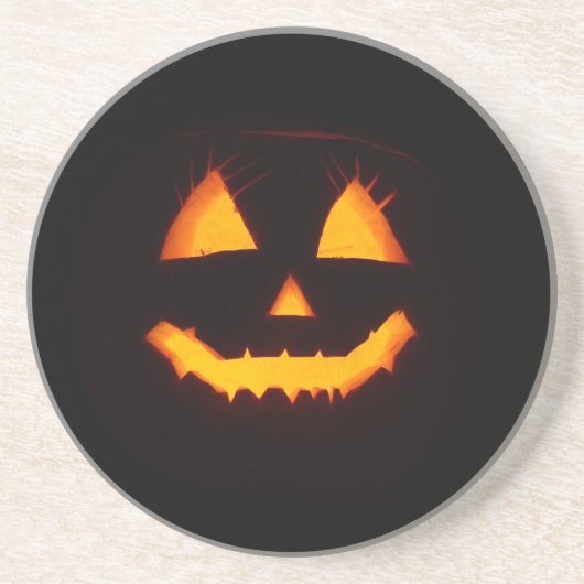 ライト付きハロウィーンのカボチャのちょうちん コースター (正面)