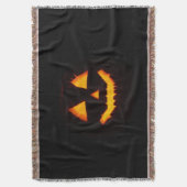 ライト付きハロウィーンのカボチャのちょうちん スローブランケット (正面縦)