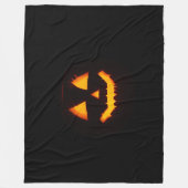 ライト付きハロウィーンのカボチャのちょうちん フリースブランケット (正面)