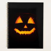 ライト付きハロウィーンのカボチャのちょうちん プランナー手帳 (正面)
