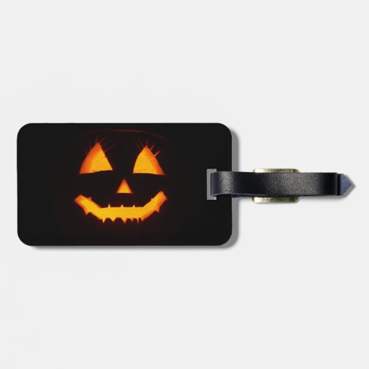 ライト付きハロウィーンのカボチャのちょうちん ラゲッジタグ (裏面横)