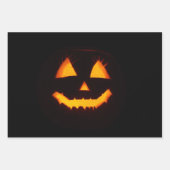 ライト付きハロウィーンのカボチャのちょうちん ラッピングペーパーシート (正面3)