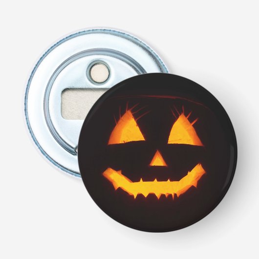 ライト付きハロウィーンのカボチャのちょうちん 栓抜き (正面)