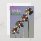 ライト付きパームツリーズメレカリキマカ シーズンポストカード (正面/裏面)