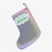 ライト付きパームツリーズメレカリキマカ スモールクリスマスストッキング (裏面 (吊り時))