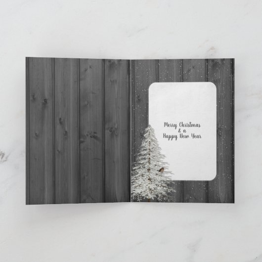ライト付きブラックウッドのクリスマス引用文 カード (内部)