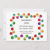 ライト付きリスパーティの招待状 招待状 (裏面)