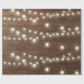 ライト付き古い木材 ラッピングペーパー (フラット)