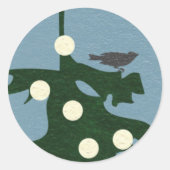 ライト付き鳥 ラウンドシール (正面)